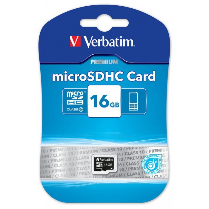SECURE DIGITAL CARD MICRO 16GB (Class 10) Premium U1 Verbatim  [1]