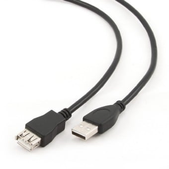 Cablu de date prelungitor USB tata la USB mama, lungime cablu: 5m, bulk, Negru, GEMBIRD  [1]