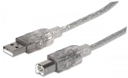 CABLU USB2.0 A - B Hi-Speed USB 2.0, A-Male/B-Male, 1.8m, Silver, Polybag  [1]
