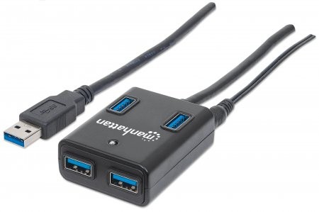 Hub USB 3.0 , SuperSpeed, AC Power, Black, 4 Ports, Blister  [1]