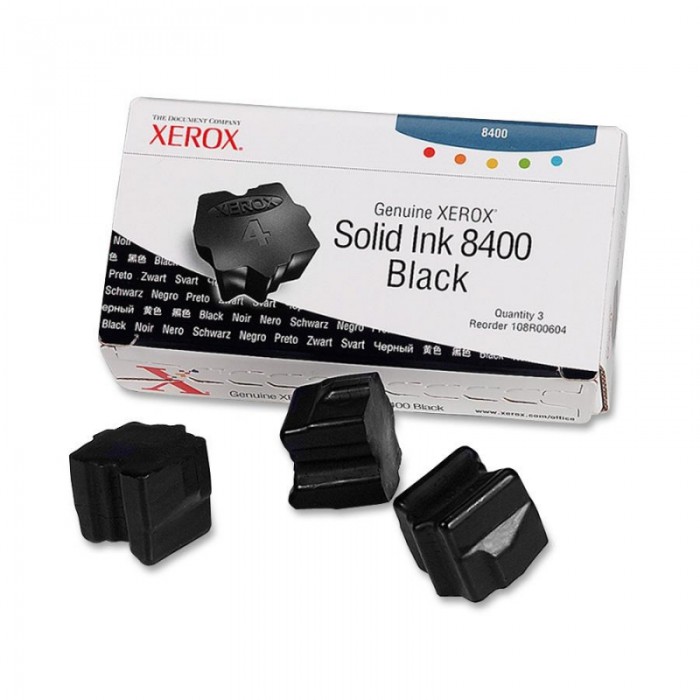 Cartus cerneala Original Xerox Black, compatibil Phaser 8400, 3 sticks, 3400pag  [1]