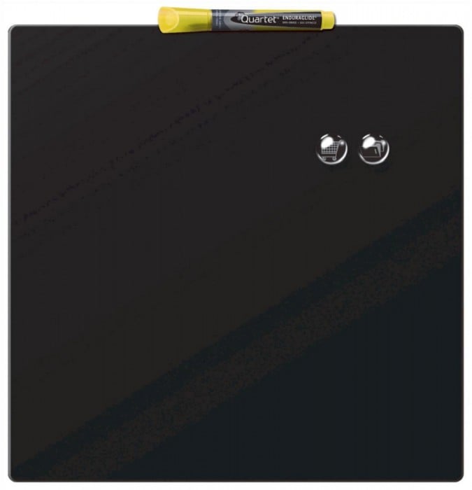 Tabla magnetica Quartet, fara rama, 360x360mm, include doi magneti, set montaj, marker nepermanent, black  [1]
