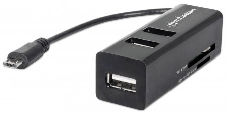 Card Reader + Micro USB , 24-in-1 Card Reader/Writer, 3 Port 2.0 USB Hub, Retail Box  [1]