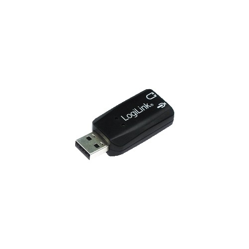 Placa de sunet externa 5.1 USB, conectori 2x jack de 3.5mm, viteza 44.1kHz, rezolutie 16 biti, functii: Virtual Speaker Shifter si Virtual 5.1, LOGILINK [1]