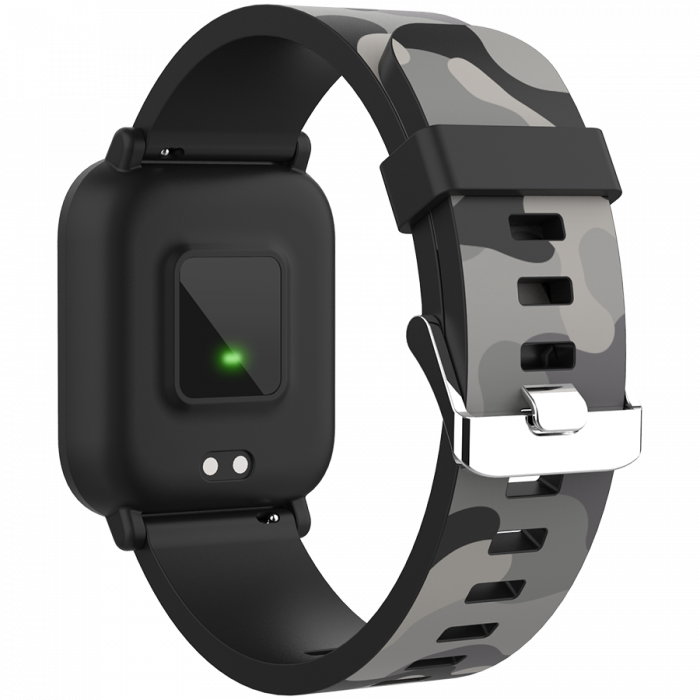 CANYON My Dino KW-33, Teenager smart watch, 1.3 inches IPS full touch screen, black plastic body, IP68 waterproof, BT5.0, multi-sport mode, built-in kids game, compatibility with iOS and android, 155m [3]