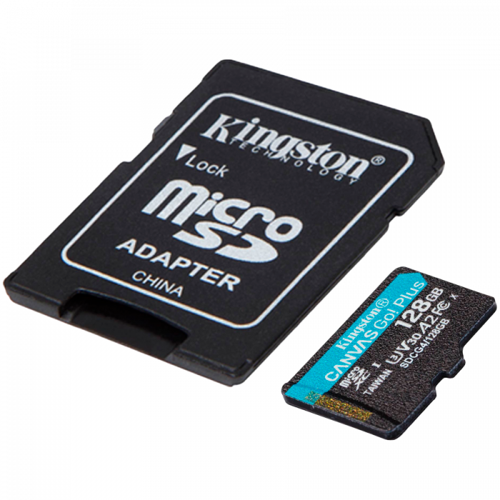 KINGSTON 128GB microSDXC Canvas Go Plus Gen4 200MB/s A2 U3 V30 Card + Adapter [2]