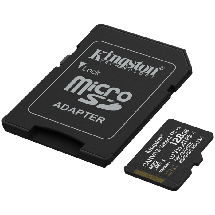 Kingston 128GB microSDXC Canvas Select Plus Gen3 150MB/s A1 Card + Adapter [2]