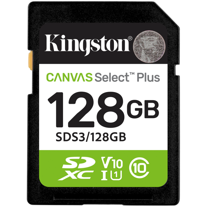 Kingston 128GB SDXC Canvas Select Plus Gen3 150MB/s C10 UHS-I U1 V10 [1]