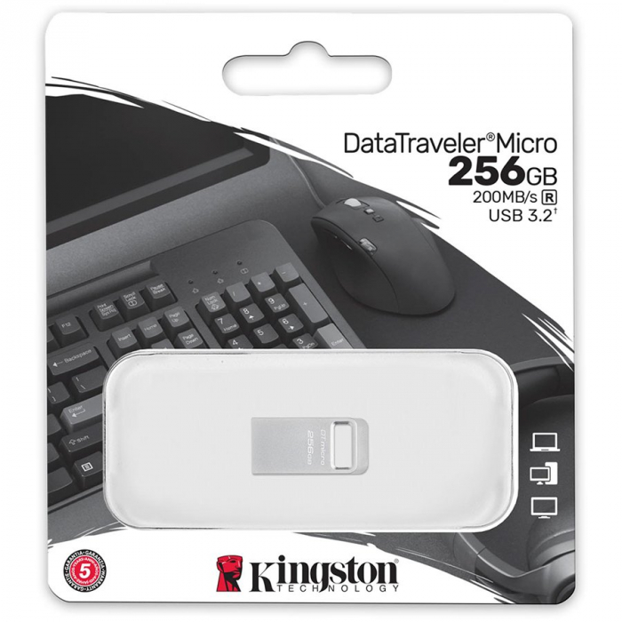 Kingston 256GB DataTraveler Micro 200MB/s Metal USB 3.2 Gen 1, EAN: 740617327984 [3]