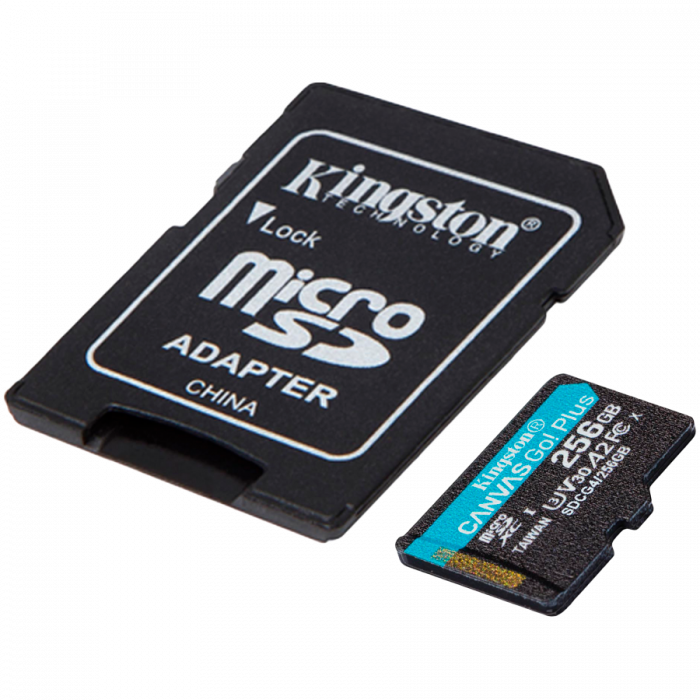 KINGSTON 256GB microSDXC Canvas Go Plus Gen4 200MB/s A2 U3 V30 Card + Adapter [2]