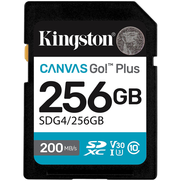 KINGSTON 256GB SDXC Canvas Go Plus Gen4 200MB/s C10 UHS-I U3 V30 [1]