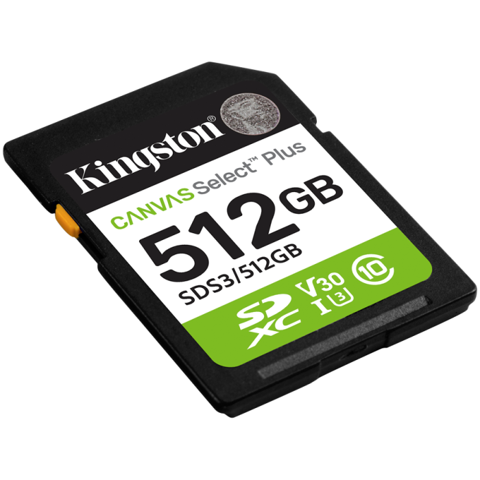 KINGSTON 512GB SDXC Canvas Select Plus Gen3 150MB/s C10 UHS-I U3 V30 [2]