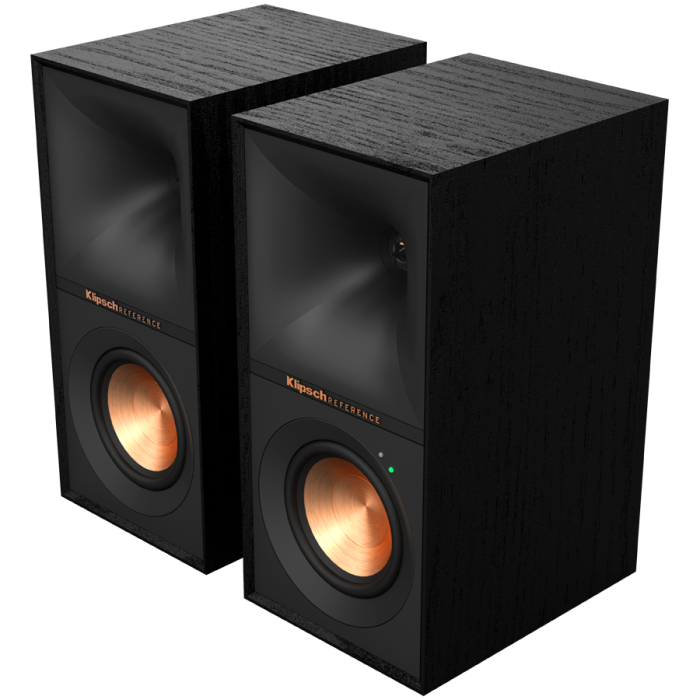 Klipsch Reference R-40PM, Powered Bookshelf Speakers, Black, Pair [2]