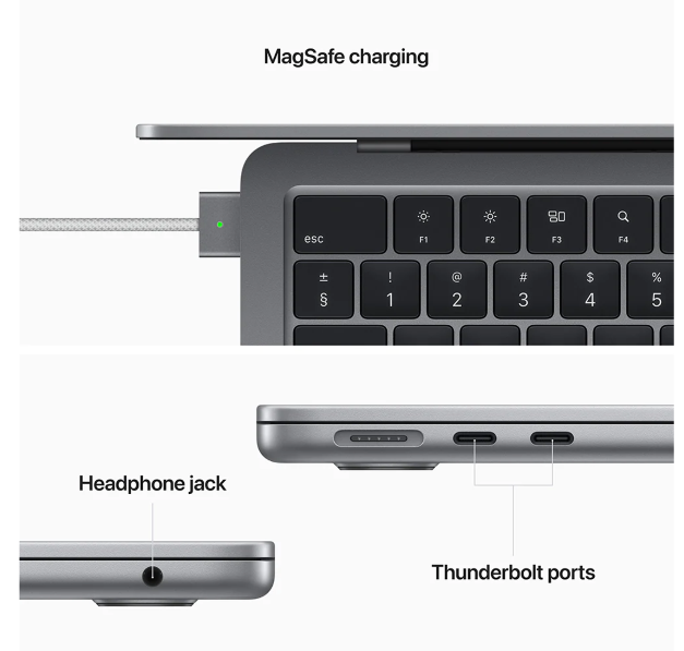 Apple MacBook Air 13.6: Space Grey/M2/8C GPU/8GB/256GB-ZEE [3]
