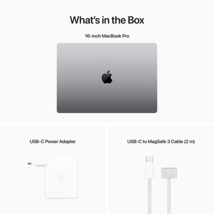 Laptop Apple 16.2'' MacBook Pro 16 Liquid Retina XDR, Apple M2 Max chip (12-core CPU), 32GB, 1TB SSD, Apple M2 Max 38-core GPU, macOS Ventura, Space Grey, INT keyboard, 2023 [2]