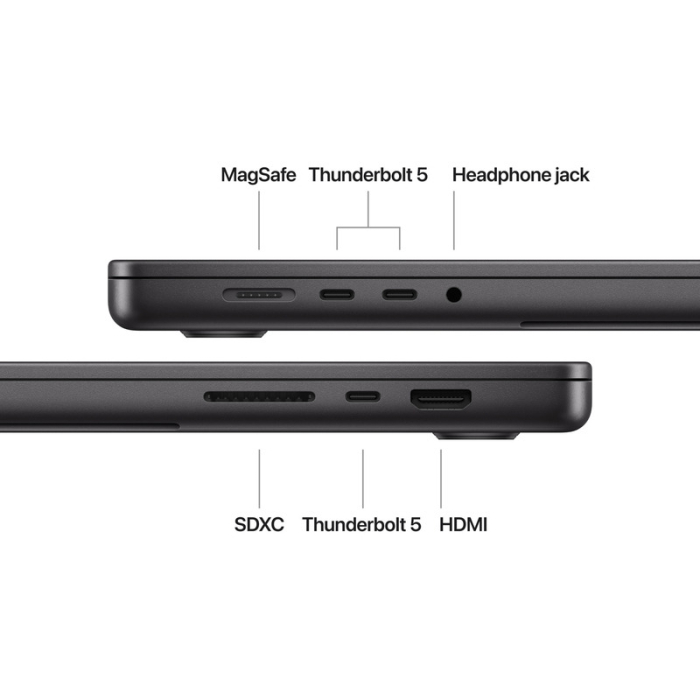 Laptop Apple MacBook Pro 16" cu procesor Apple M4 Max, 16 nuclee CPU si 40 nuclee GPU, 48GB RAM, 1TB SSD, Space Black, INT KB [2]