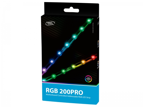 LED strip DeepCool ADD RGB, COLOR light strip, 3 culori, atasare cu magnet sau dublu-adeziv, 550mm "RGB 200PRO" [3]