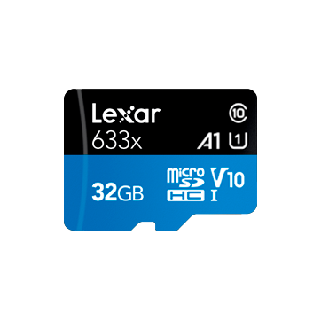 LEXAR 32GB High-Performance 633x microSDHC UHS-I, up to 100MB/s read 20MB/s write C10 A1 V10 U1, Global EAN: 843367119660 [1]