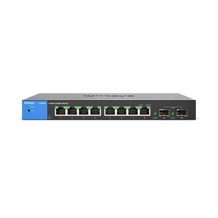 Linksys 8-Port Managed Gigabit Switch + 2 SFP Ports - Black [3]