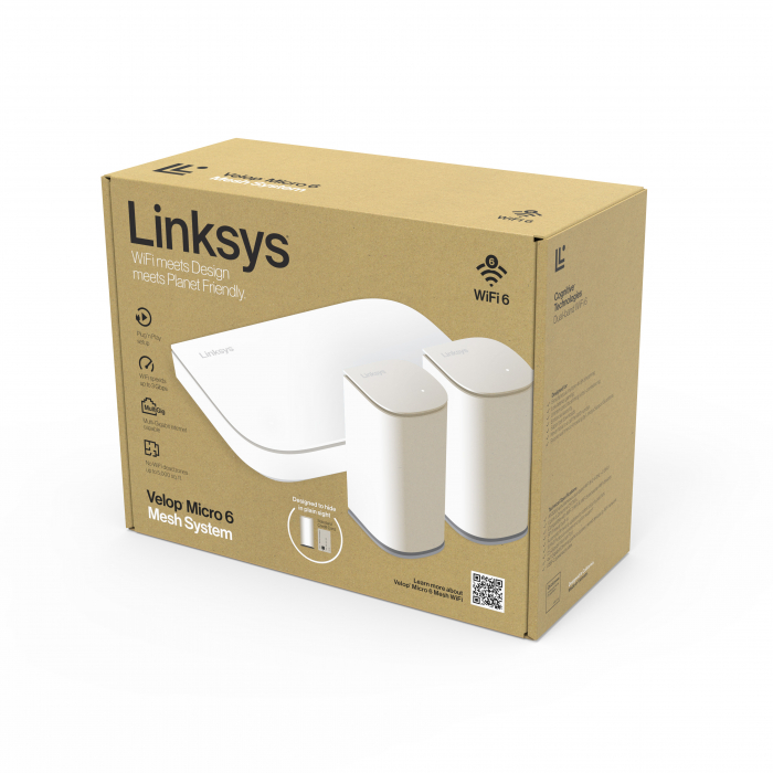 Linksys Velop Micro 6 Dual-band Mesh WiFi System, 3-Pack [2]