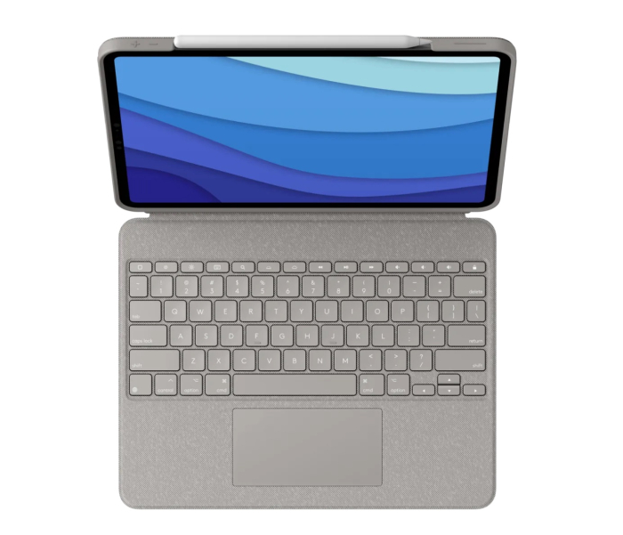 Logitech Combo Touch Detachable keyboard case with trackpad for iPad Pro 12.9-inch (5th and 6th gen) - Sand - US [2]