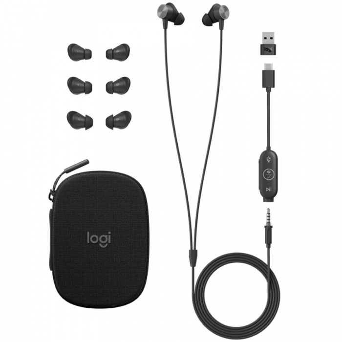 LOGITECH Logi Zone Wired Earbuds Teams - GRAPHITE - USB - EMEA [6]