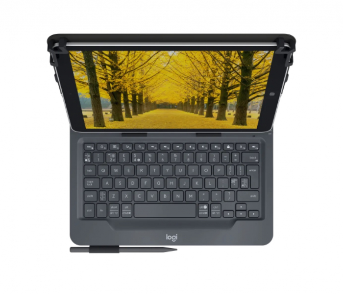 Logitech Universal Folio Keyboard case with Bluetooth for 9-10 inch Apple, Android, Windows tablets for 9-10 inch tablets - Black - UK [3]