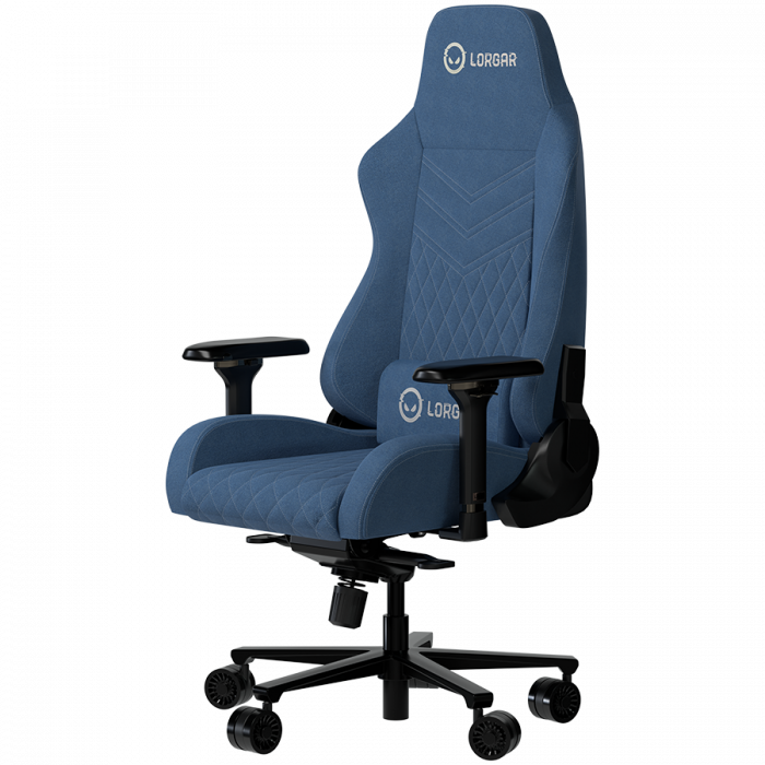 LORGAR Ace 422, Gaming chair, Anti-stain durable fabric, 1.8 mm metal frame, multiblock mechanism, 4D armrests, 5 Star aluminium base, Class-4 gas lift, 75mm PU casters, Blue [2]