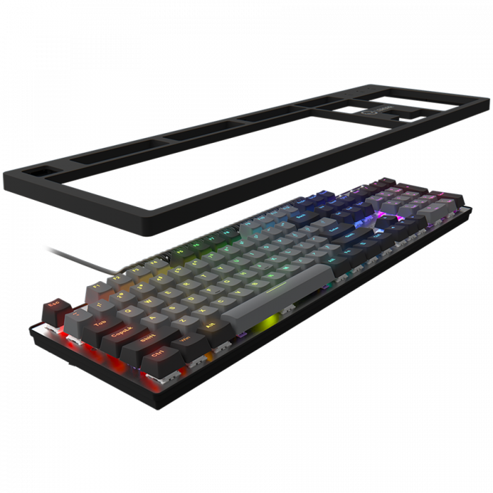 LORGAR Azar 514, Wired mechanical gaming keyboard, RGB backlight, 1680000 colour variations, 18 modes, keys number: 104, 50M clicks, linear dream switches, spring cable up to 3.4m, ABS plastic+metal,  [6]