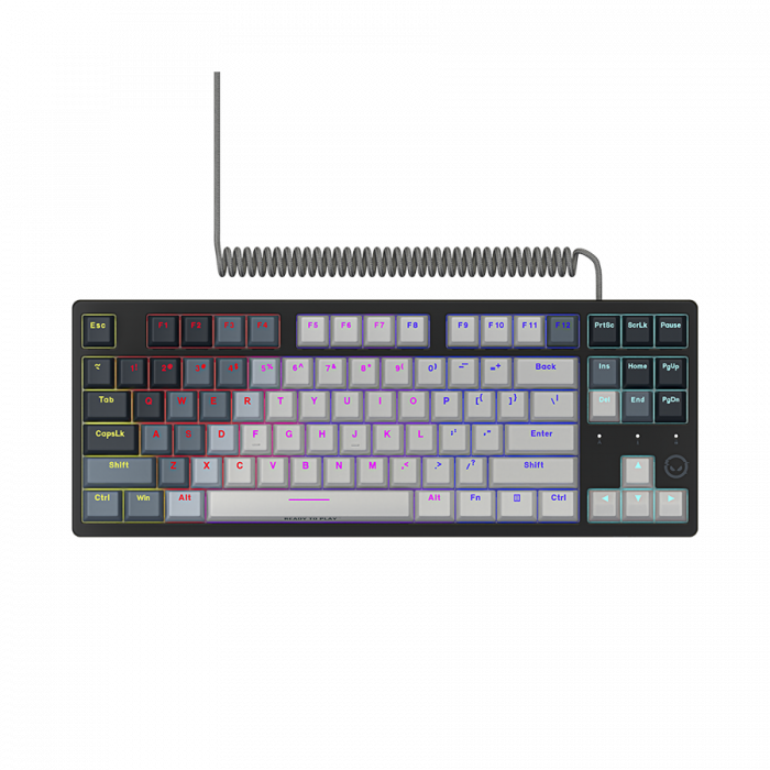 LORGAR Azar 514TKL, Wired RGB mechanical gaming keyboard, white, EN layout [2]