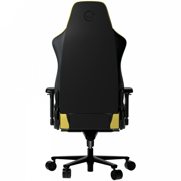 LORGAR Base 311, Gaming chair, PU eco-leather, 1.8 mm metal frame, multiblock mechanism, 4D armrests, 5 Star aluminium base, Class-4 gas lift, 75mm PU casters, Black + yellow [4]