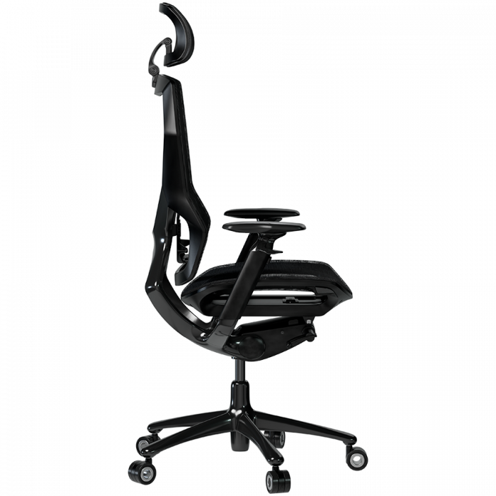 LORGAR Grace 855, Gaming chair, Mesh material, aluminium frame, multiblock mechanism, 3D armrests, 5 Star aluminium base, Class-4 gas lift, 60mm PU casters, Black [3]