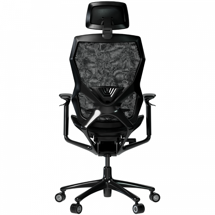 LORGAR Grace 855, Gaming chair, Mesh material, aluminium frame, multiblock mechanism, 3D armrests, 5 Star aluminium base, Class-4 gas lift, 60mm PU casters, Black [4]