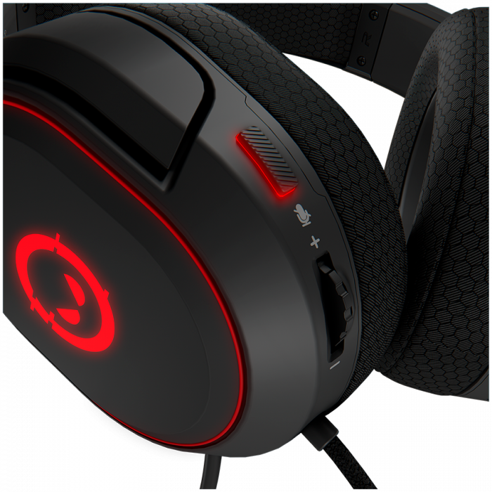 LORGAR Kaya 460, USB Gaming headset with microphone, CM108B, RGB backlight, Plug&Play, USB-A connection cable 2m, fabric ear pads, size: 192*184.7*88mm, 0.329kg, black [5]