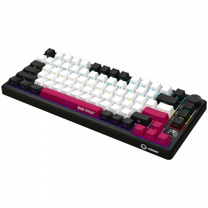 LORGAR KBP7075W, Wireless 75% Mechanical Gaming Keyboard Pro, Black/red, EN layout [2]