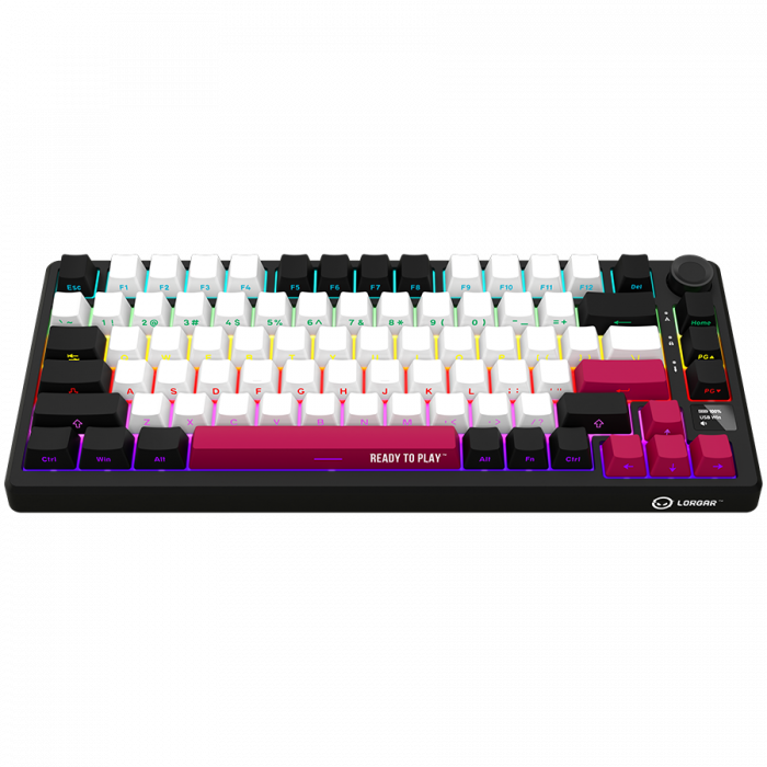 LORGAR KBP7075W, Wireless 75% Mechanical Gaming Keyboard Pro, Black/red, EN layout [3]