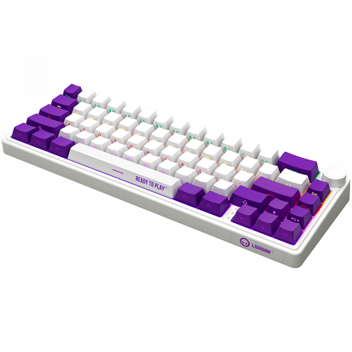 LORGAR KBP70MW, Wireless 65% Mechanical Gaming Keyboard Pro, White, EN layout [7]