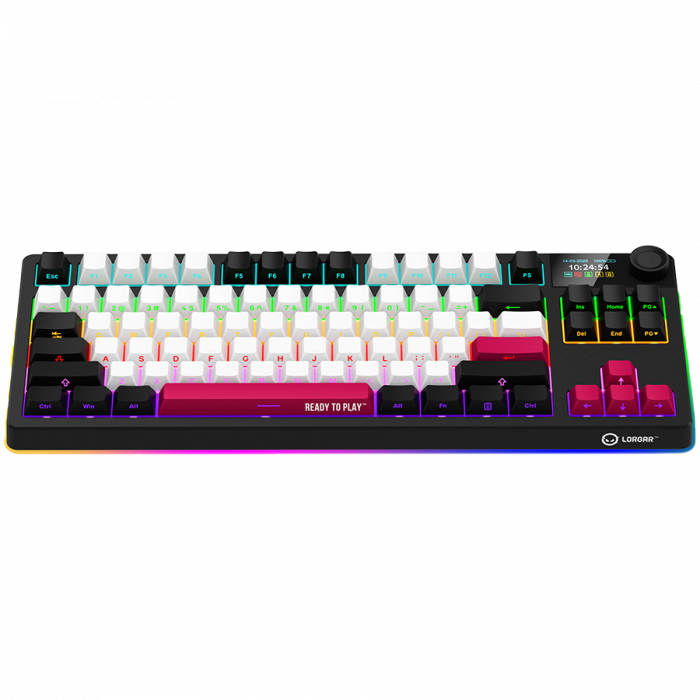 LORGAR KBP70TKLW, Wireless TKL Mechanical Gaming Keyboard Pro, Black/red, EN layout [3]