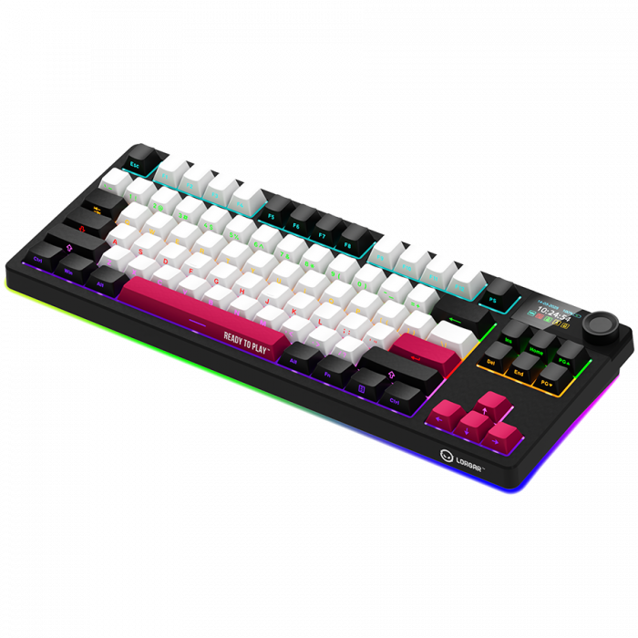 LORGAR KBP70TKLW, Wireless TKL Mechanical Gaming Keyboard Pro, Black/red, EN layout [2]