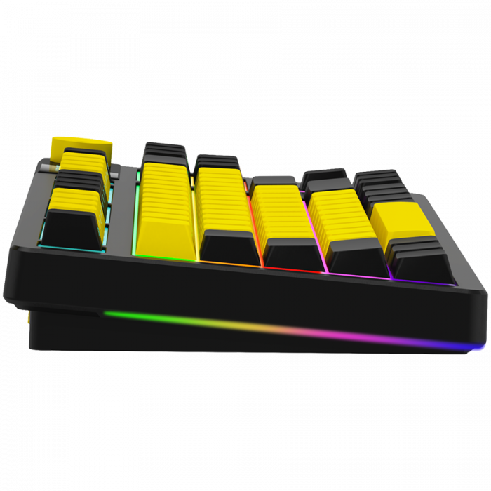 LORGAR KBP70TKLW, Wireless TKL Mechanical Gaming Keyboard Pro, Black/yellow, EN layout [4]