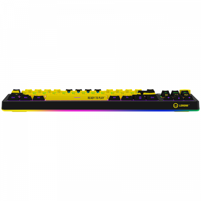 LORGAR KBP70TKLW, Wireless TKL Mechanical Gaming Keyboard Pro, Black/yellow, EN layout [5]