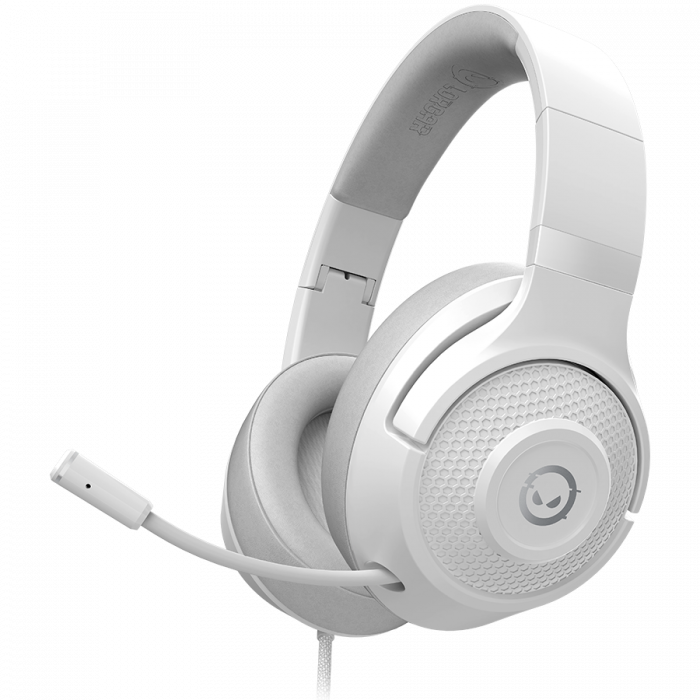 LORGAR Noah 101, Gaming headset with microphone, 3.5mm jack connection, cable length 2m, foldable design, PU leather ear pads, size: 185*195*80mm, 0.245kg, white [2]