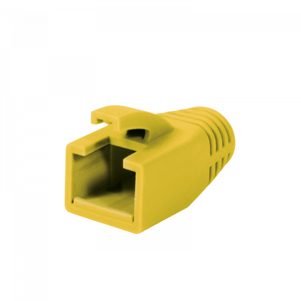 Modular RJ45 Plug Cable Boot 8mm yellow, 50pcs "MP0035Y" [2]