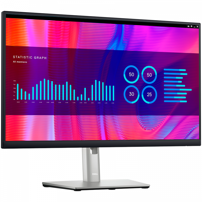 Monitor LED Dell Professional P2423DE 23.8", QHD, 2560x1440, IPS, Antiglare, 16:9, 1000:1, 8ms/5ms, 178/178, 2x DP, HDMI, Type-C (DP/PD), 4x USB 3.2, RJ-45, Tilt, Swivel, Pivot, Height Adjust [3]