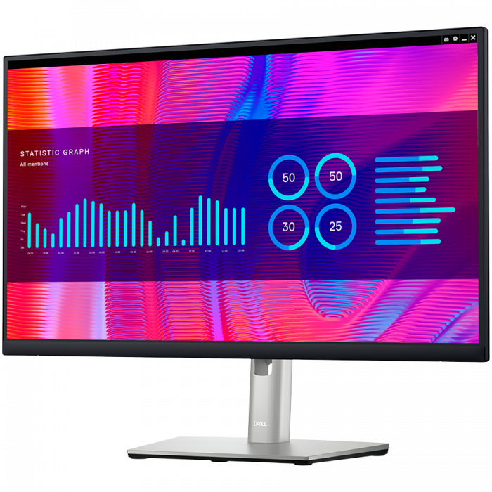 Monitor LED Dell Professional P2423DE 23.8", QHD, 2560x1440, IPS, Antiglare, 16:9, 1000:1, 8ms/5ms, 178/178, 2x DP, HDMI, Type-C (DP/PD), 4x USB 3.2, RJ-45, Tilt, Swivel, Pivot, Height Adjust [2]
