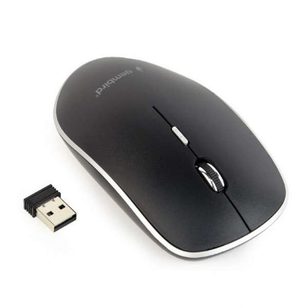 MOUSE GEMBIRD wireless, 1600dpi, 4 butoane, 1 rotita scroll, black "MUSW-4B-01" (include timbru verde 0.1 lei) [2]