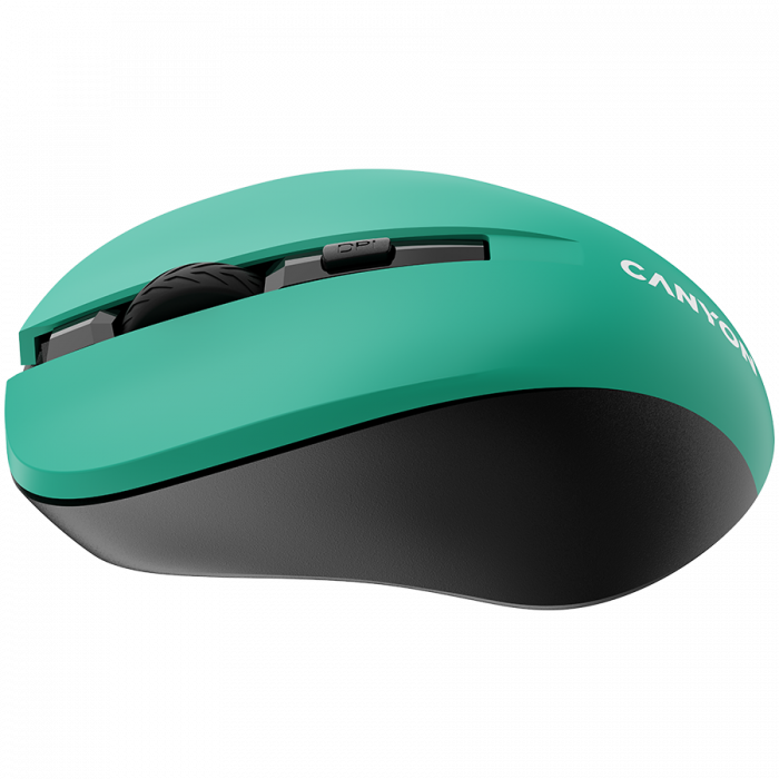 CANYON MW-1 2.4GHz wireless optical mouse with 4 buttons, DPI 800/1200/1600, Green, 103.5*69.5*35mm, 0.06kg [4]
