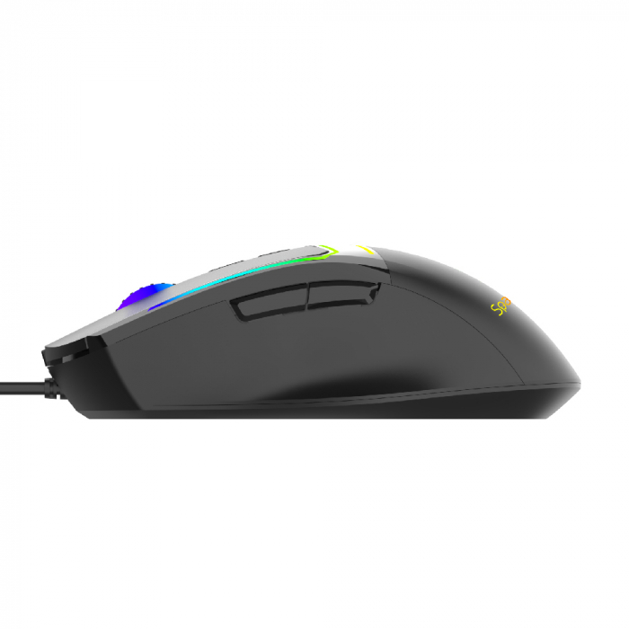 MOUSE Spacer - gaming, gaming, cu fir, USB, optic, 12.000 dpi, butoane/scroll 6/1, iluminare RGB, negru, \\"SPGM-ALIEN-PRO\\" (include TV 0.18lei) [5]
