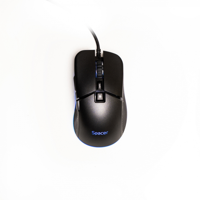 MOUSE Spacer - gaming, gaming, cu fir, USB, optic, 6.400 dpi, butoane/scroll 6/1, iluminare RGB, negru, \\"SPGM-PULSAR-PRO\\" (include TV 0.18lei) [2]