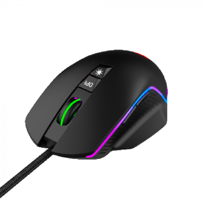 MOUSE Spacer - gaming, gaming, cu fir, USB, optic, 6.400 dpi, butoane/scroll 6/1, iluminare RGB, negru, \\"SPGM-PULSAR-SPEED\\" (include TV 0.18lei) [3]